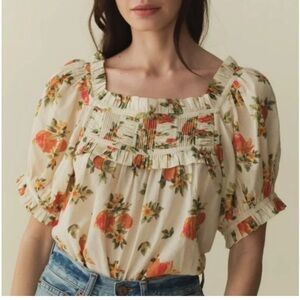 DOEN Frances Floral Top in Orangerie Floral - Size Small